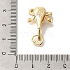 Brass Micro Pave Clear Cubic Zirconia Fold Over Clasps KK-K389-101G-3