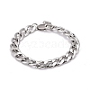 304 Stainless Steel Curb Chains Bracelets BJEW-JB06273-3
