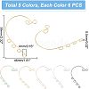 Unicraftale 30Pcs 5 Colors 316 Stainless Steel Ear Cuff Findings STAS-UN0039-44-3