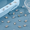 SUPERFINDINGS 40Pcs 2 Colors  Cubic Zirconia Link ZIRC-FH0001-50-5