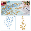 GOMAKERER 4Pcs 2 Colors Plum Blosssom Cotton Computerized Embroidery Iron on Patches PATC-GO0001-02-5