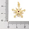 Rack Plating Brass Micro Pave Cubic Zirconia Pendants KK-Z071-62A-01G-3