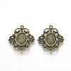 Tibetan Style Alloy Pendant Cabochon Settings TIBE-Q073-72AB-1