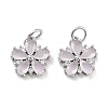 Brass Micro Pave Cubic Zirconia Charms KK-C051-01P-02-1