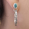 Bohemian Style Alloy Resin Dangle Stud Earrings FS-WG5E673-01-1