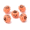 Halloween Opaque Acrylic & Resin Rhinestone Beads RB-CBA95A4-01B-1