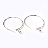 Brass Earring Findings Hoops EC108-3NF-2