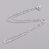 Brass Cable Chain Necklaces X-SW028-01S-NF-2