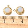 304 Stainless Steel Pave Opalite Half Round Charms STAS-Q345-38G-3