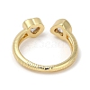 Rack Plating Brass Micro Pave Cubic Zirconia Cuff Finger Rings for Women RJEW-C114-21C-G-3