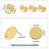 Unicraftale 40Pcs 2 Colors PVD Vacuum Plating 304 Stainless Steel Stud Earring Findings STAS-UN0022-53-6