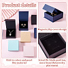 18Pcs 6 Colors Square Paper Magnetic Flip Jewelry Storage Gift Case CON-PH0003-02-4