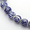 Mixed Styles Handmade Blue and White Porcelain Ceramic Beads Strands PORC-L018-03-2