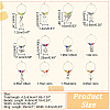 24Pcs 12 Style Tibetan Style Alloy Pendant & Brass Ring Wine Glass Charms AJEW-AB00056-2