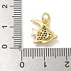 Rack Plating Brass Micro Pave Cubic Zirconia Charms KK-I718-03G-E-3