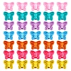 56Pcs 7 Colors Spray Painted Alloy Beads FIND-TA0002-99-2
