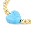 Handmade Lampwork Heart Bracelets BJEW-Q338-01C-2