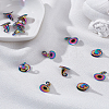 14Pcs Rainbow Color Alloy Pendants FIND-LP0002-78-1