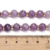 Dyed Imitation Jade Glass Beads Strands GL-Z001-02B-08-4