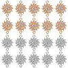 SUNNYCLUE 40Pcs 2 Styles Alloy Crystal Rhinestone Connector Charms FIND-SC0025-27-1