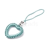 Heart Braided Nylon Cord Mobile Accessories HJEW-JM00607-4