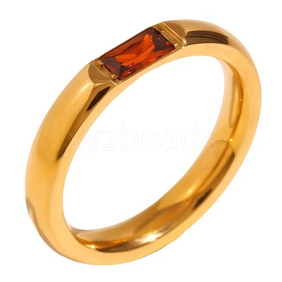 304 Stainless Steel Pave Cubic Zirconia Finger Rings FS-WG61B2A-01-1