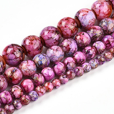 Baking Paint Glass Beads X1-DGLA-N003-8mm-B03-1