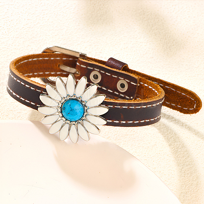 Leather Cord Bracelets BJEW-CL0001-44B-1