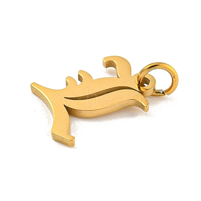 Ion Plating(IP) 304 Stainless Steel Charms STAS-I010-01G-L-1