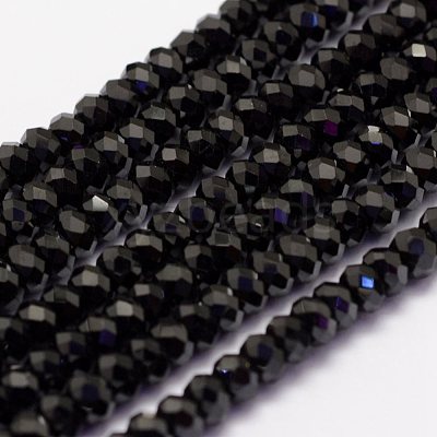 Natural Black Spinel Beads Beads Strands G-F460-19-1