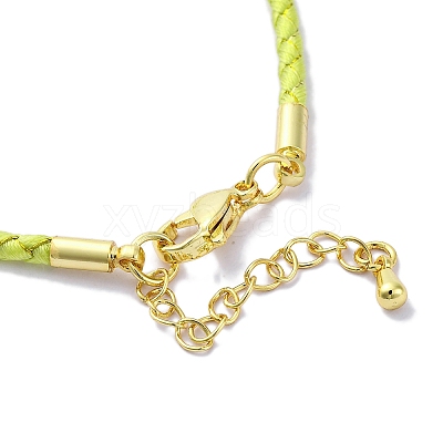 Polyester Cord Braided Bracelet Makings MAK-Z003-01G-32-1