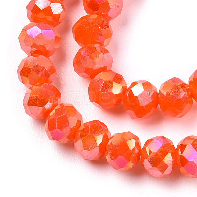 Electroplate Glass Beads Strands EGLA-A044-P8mm-B03-1