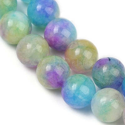 Natural Dyed White Jade Beads Strands G-NH0045-01C-1