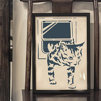 Plastic Drawing Painting Stencils Templates DIY-WH0396-422-1