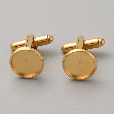 304 Stainless Steel Cuff Button STAS-WH0022-97G-1
