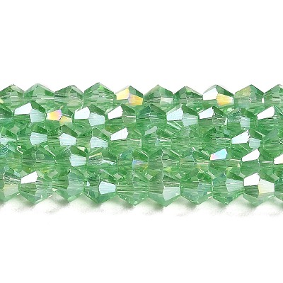 Transparent Electroplate Glass Beads Strands LS-GLAA-F029-3mm-A24-1