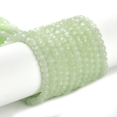 Baking Paint Imitation Jade Glass Bead Strands DGLA-A034-J2MM-A21-1
