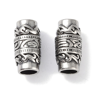 Tibetan Style 316 Surgical Stainless Steel Magnetic Clasps Hand Polished STAS-P362-12B-AS-1