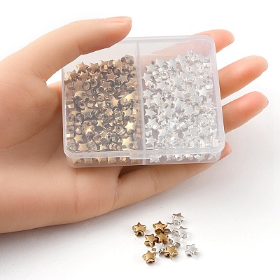 200Pcs 2 Colors CCB Plastic Beads CCB-YW0001-13-1