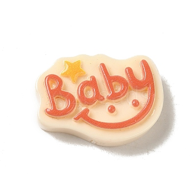 Baby Theme Opaque Resin Decoden Cabochons X-CRES-L043-B04-1