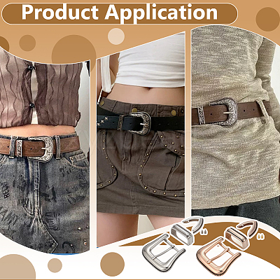 2 Bags 2 Colors Alloy Buckles AJEW-BC0009-25-1