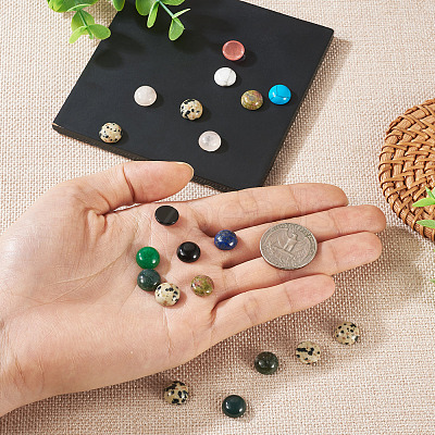 20Pcs Natural & Synthetic Mixed Gemstone Cabochons G-TA0002-76B-1