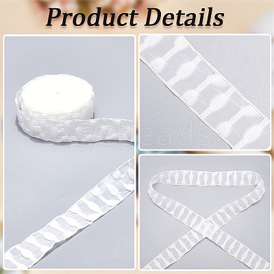 10 Yards Polyester Lace Trim Ribbon OCOR-WH20005-42D-1