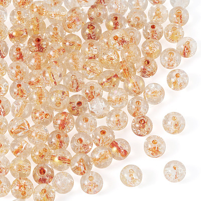 100Pcs Crackle Transparent Glass Beads GLAA-TADJ0001-12G-1