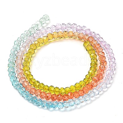 Transparent Painted Glass Beads Strands X1-DGLA-A034-T2mm-A12-1