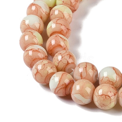 Baking Paint Glass Bead Strands GLAA-H031-01B-02-1