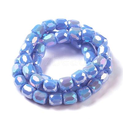 Electroplate Opaque Glass Beads GLAA-F108-10A-03-1