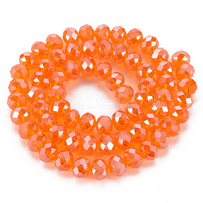 Electroplate Glass Beads Strands EGLA-A034-T4mm-A07-1