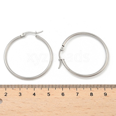Tarnish Resistant 304 Stainless Steel Hoop Earrings EJEW-F105-08P-1