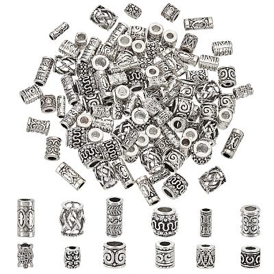 120Pcs 12 Styles Tibetan Style Alloy Beads FIND-PH0018-86-1